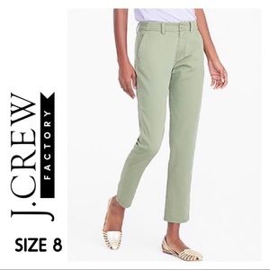 J CREW Mid Rise Straight Leg Chino Pants Size 8
